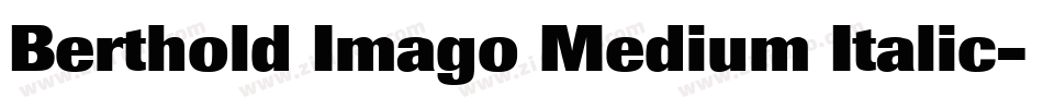 Berthold Imago Medium Italic字体转换